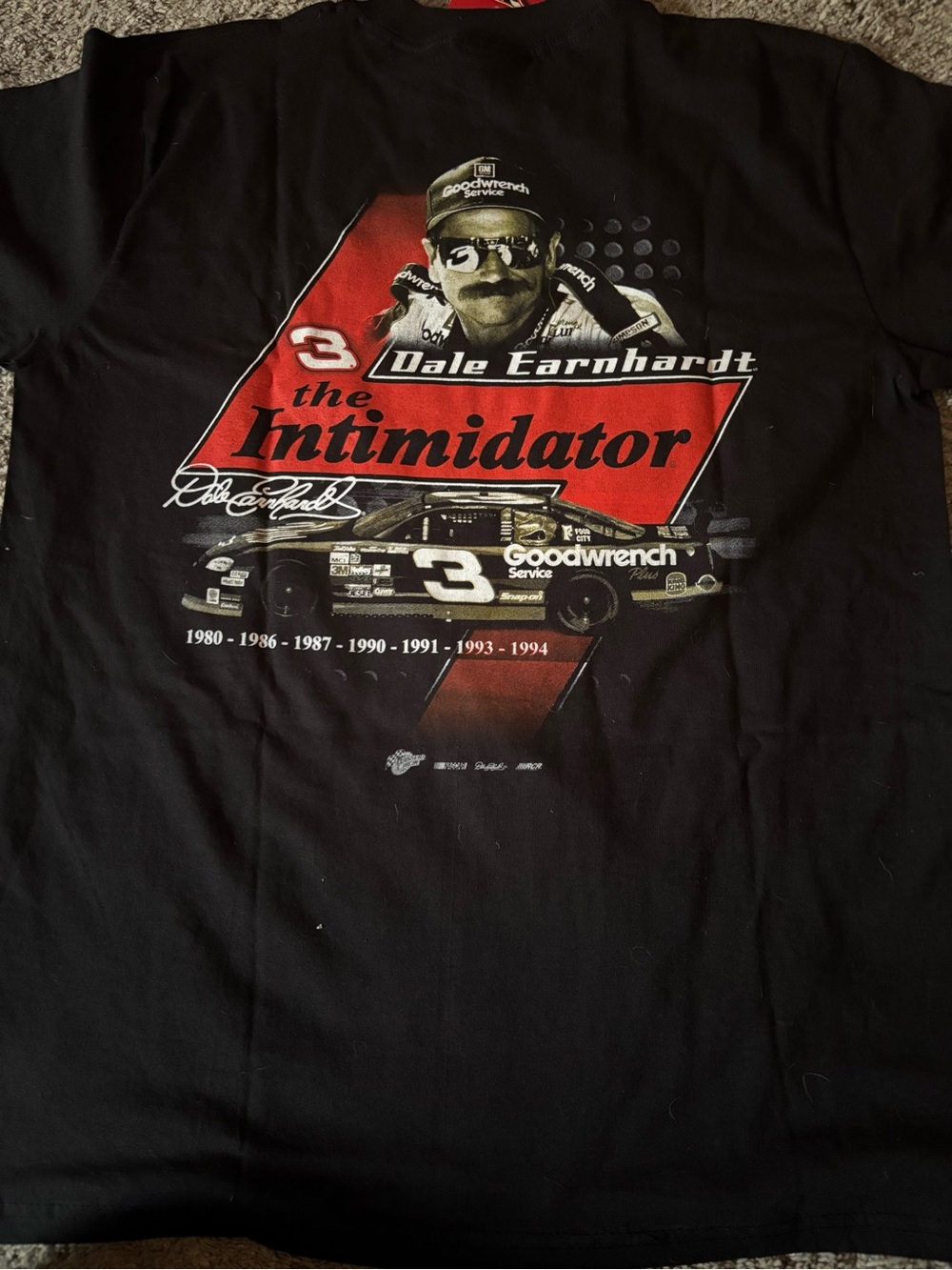 Dale Earnhardt 'The Intimidator' Black Graphic Tee